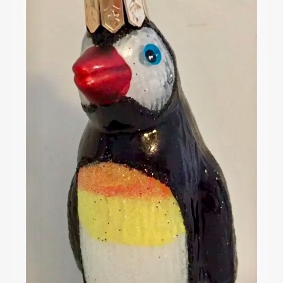 Polish Glass Penguin Christmas Ornament - Picture 1 of 4